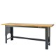 Höhenverstellbare Werkbank 200 cm schwarz mit Lackschaden