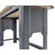 Höhenverstellbare Werkbank 150 cm schwarz mit Lackschaden