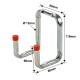 Wandhaken Stahl 115 x 80 mm – Doppelter Wandhaken abgewinkelt verchromt - Gerätehaken