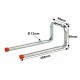 Wandhaken Stahl 80 x 200 mm - Doppelter Wandhaken verchromt – Gerätehaken
