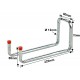 Wandhaken Stahl 115 x 250 mm - Doppelter Wandhaken abgewinkelt verchromt – Gerätehaken