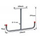 Deckenhaken T-Form Stahl verchromt  295 x 430 mm. Wandhaken – Leiterhaken - Gerätehaken