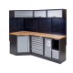 Werkzeuglochwand schwarz 105 x 80 cm für Eck Werkbank - Lochwand