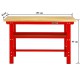  Arbeitstisch Rot 150 cm Hartholzplatte