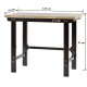 Werkbank 120 cm in Schwarz mit Hartholzplatte