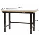 Werkbank 150 cm in Schwarz mit Hartholzplatte
