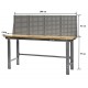 Profi Werkbank 200 cm grau inkl. Werkzeuglochwand in grau