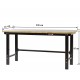 Profi Werkbank 200 cm mit Hartholzplatte