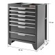 Werkzeugschrank aus Metall mit 7 Schubladen 68 x 46 x 91 cm - mattschwarz