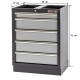 Werkzeugschrank aus Metall mit 5 Schubladen 68 x 46 x 91 cm