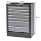 Werkzeugschrank aus Metall mit 7 Schubladen 68 x 46 x 91 cm