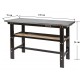Werkbank Industrie 150 cm. schwarz