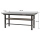 Werkbank  Zinkverkleidung 200 cm - Werkbank Metall - Werkbank Industrie 200 cm. schwarz