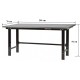 Werkbank Zinkverkleidung 200 cm - Werkbank Metall - Werkbank profi - 200 cm. schwarz