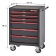 Werkstattwagen Set Rot/Schwarz 13 Schubladen - Werkzeugwagen Set