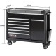 Werkstattwagen schwarz 7 Schubladen + Schublade mit Sichtlagerkästen 111 x 48 x 101 cm