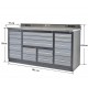 Profi Werkbank Heavy duty - Montagetisch 183 x 70 x 95 cm mit 17 Schubladen