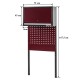 Rahmen mit Front Blende, Werkzeuglochwand und Hängeschrank Rot für Heavy duty Werkstatteinrichtung