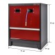 Werkstattschrank für Kabeltrommeln, Kabeltrommelschrank, dunkelrot