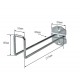 Doppel-Werkzeughaken 210 mm. L-Form für Werkzeuglochwand