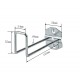 Doppel-Werkzeughaken 150 mm. L-Form für Werkzeuglochwand