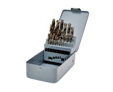 HSS Cobalt M35 Borenset 25-teilig 1–13 mm für Edelstahl (RVS) in Metallbox – Powerplustools