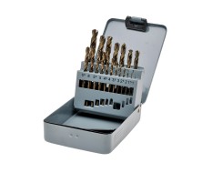 HSS Cobalt M35 Borenset 19-teilig 1–10 mm für Edelstahl (RVS) in Metallbox – Powerplustools
