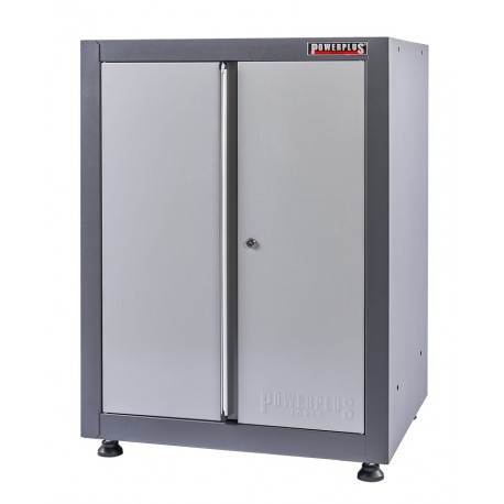 Werkzeugschrank 2 Türen Elite Line – abschließbar – 70 × 54 × 92 cm - grau – Powerplustools