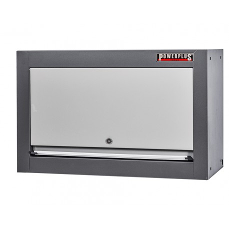 Hängeschrank grau Elite Line – abschließbar – 70 x 44 x 28 cm – mit Gasfeder – Powerplustools