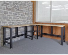 Werkbank Ecklösung 217 x 217 cm mit Hartholzplatte – Abverkauf