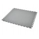 PVC Klick Fliesen grau 500 x 500 x 6 mm. Bodenfliesen für den industriellen Einsatz - Hammerschlag mit Anti-Rutsch-Profil