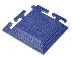 PVC Eckstück blau 100 x 100 x 6 mm. für industrielle PVC Klickfliesen