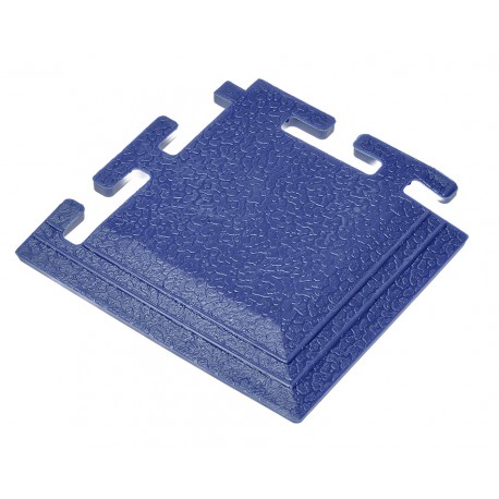 PVC Eckstück blau 100 x 100 x 6 mm. für industrielle PVC Klickfliesen