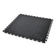 PVC Klickfliesen schwarz 500 x 500 x 6 mm. Bodenfliesen für den industriellen Einsatz - Hammerschlag mit Anti-Rutsch-Profil