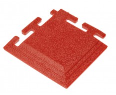 PVC Eckstück rot 100 x 100 x 6 mm. für industrielle PVC Klickfliesen