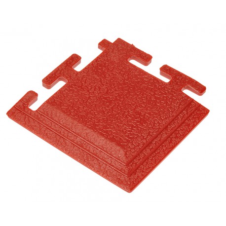 PVC Eckstück rot 100 x 100 x 6 mm. für industrielle PVC Klickfliesen