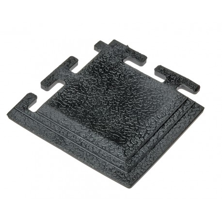 PVC Eckstück schwarz 100 x 100 x 6 mm. für industrielle PVC Klickfliesen