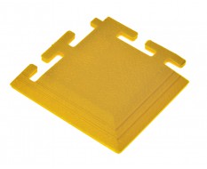 PVC Eckstück gelb 100 x 100 x 6 mm. für industrielle PVC Klickfliesen