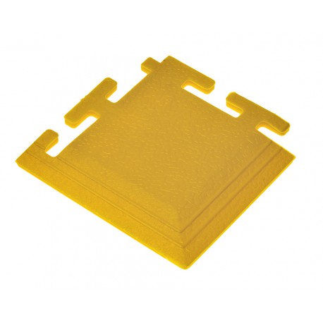 PVC Eckstück gelb 100 x 100 x 6 mm. für industrielle PVC Klickfliesen