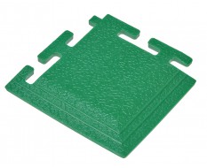 PVC Eckstück grün 100 x 100 x 6 mm. für industrielle PVC Klickfliesen