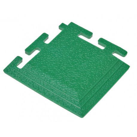 PVC Eckstück grün 100 x 100 x 6 mm. für industrielle PVC Klickfliesen