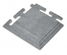 PVC Eckstück grau 100 x 100 x 6 mm. für industrielle PVC Klickfliesen
