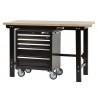 Werkbank 150 cm inkl. Werkstattwagen 5 Schubladen