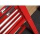Profi Werkbank 150 x 61 x 95 cm. Rot mit Werkzeugkiste 3 Schubladen