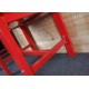 Werkbank 150 cm Stahl ( Rot ) Hartholz - Kap. 1000 kg. + 7 cm. Rand