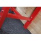 Werkbank 150 cm Stahl ( Rot ) Hartholz - Kap. 1000 kg. + 7 cm. Rand