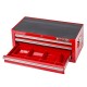 Werkzeugkiste Rot 3 Schubladen mit Einzelarretierung + 40 Sortierkästen Kunststoff