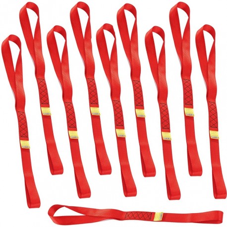 Spanngurt Set 60 cm 10 Stk. mit Doppelschlaufe - Zurrband ohne Haken