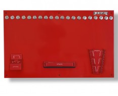 Werkzeugwand rot 100 x 61 cm bestückt mit Haken und Werkzeughalter 