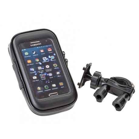 Fahrrad Handytasche mit Handyhalterung - GSM 4 inch - Lenkerhalterung für Smartphone Staub und Wasserabweisend 135 x 70 x 23 mm.